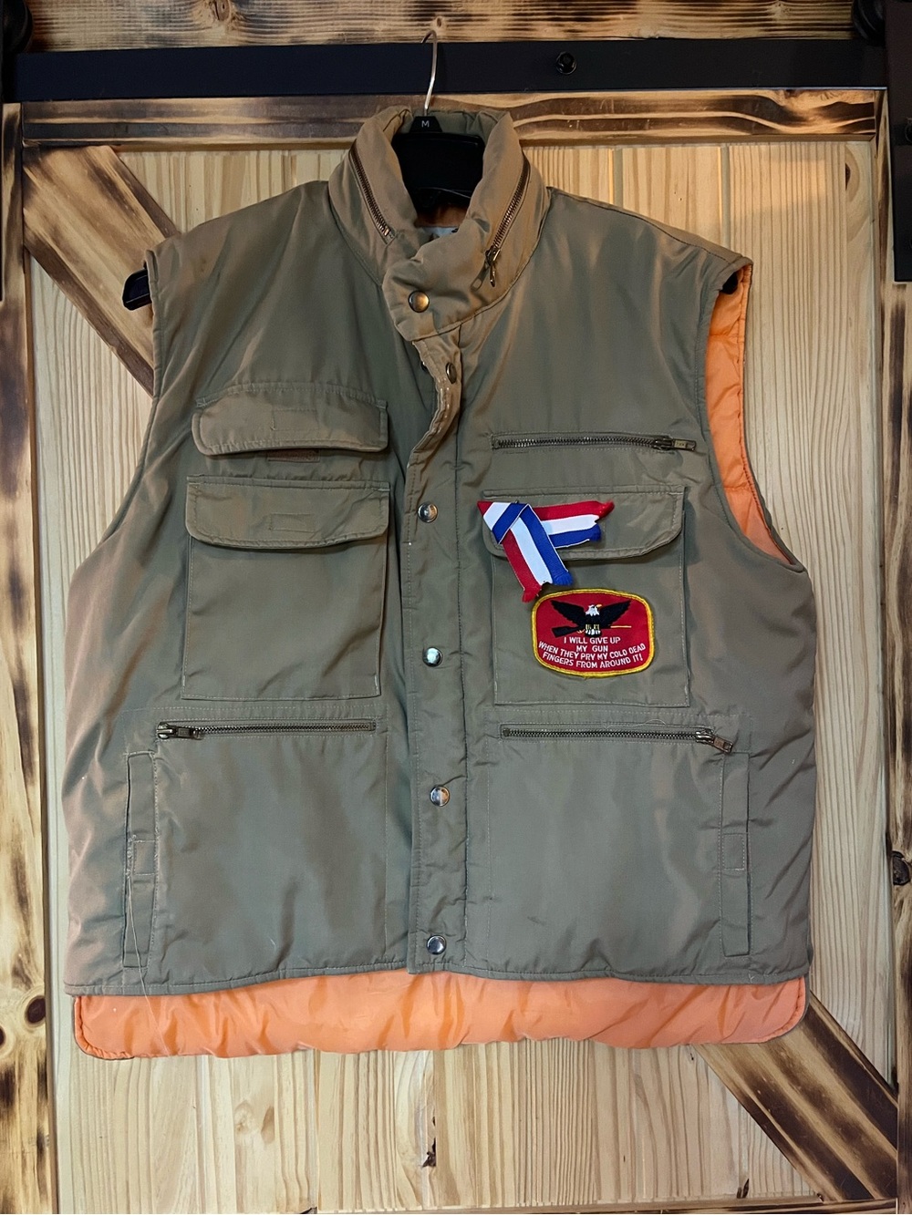 Vintage 70s Sears Fieldmaster Vest 25” PTP - WWII 2nd Ranger Bn Omaha Beach Vet